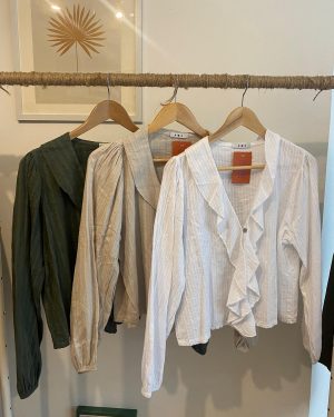 Blusa Volante Talla Única blanca