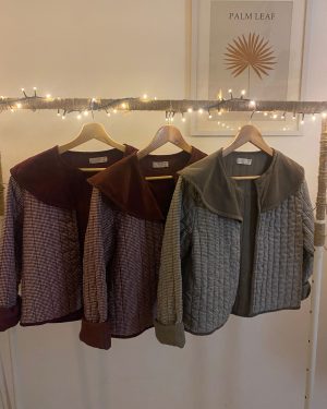 Chaqueta vichy cuello micropana