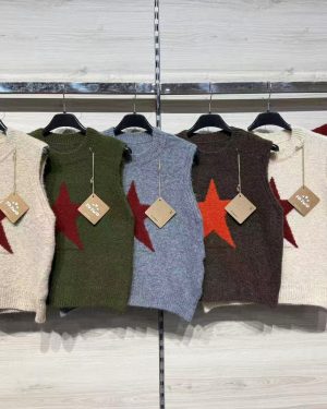 Chalecos de punto con diseño de estrella