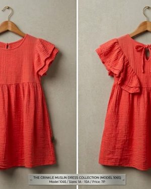 Vestido bambula de algodón 1-10 años.