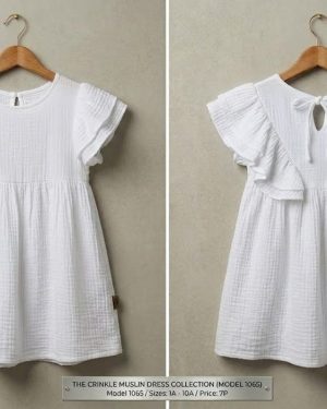 Vestido bambula de algodón 1-10 años.