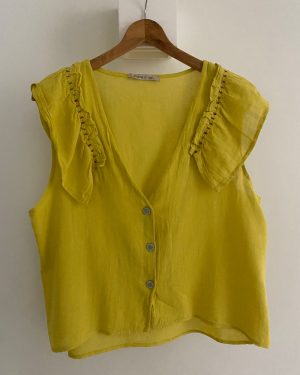 Blusa de estilo romántico Amarilla