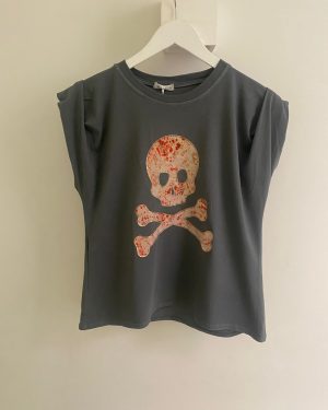 Camiseta Pirata Gris Oscuro