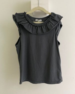 Blusa Niña Sin Mangas Algodón Gris