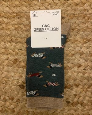 Calcetín Talla 35-40. Green Cotton