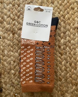 Calcetín Talla 35-40. Green Cotton