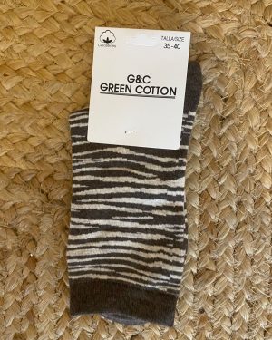 Calcetín Talla 35-40. Green Cotton