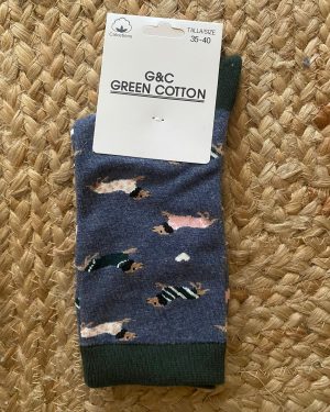 Calcetín Talla 35-40. Green Cotton
