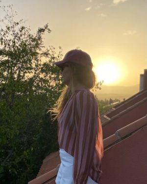 Blusa ligera de rayas verticales seda