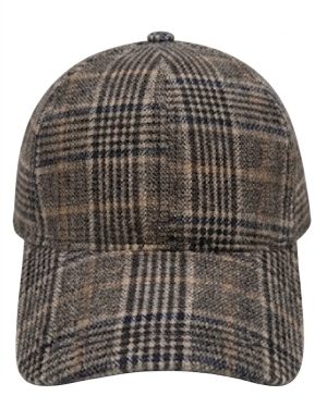 Gorra con Estampado Plaid de Cuadros