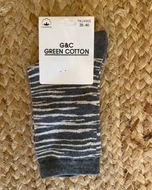 Calcetín Talla 35-40. Green Cotton