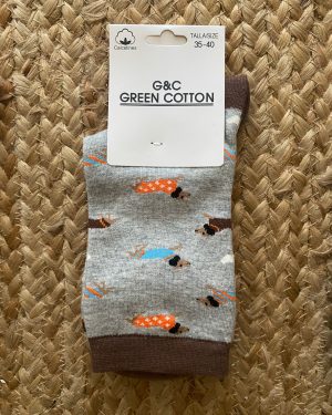Calcetín Talla 35-40. Green Cotton